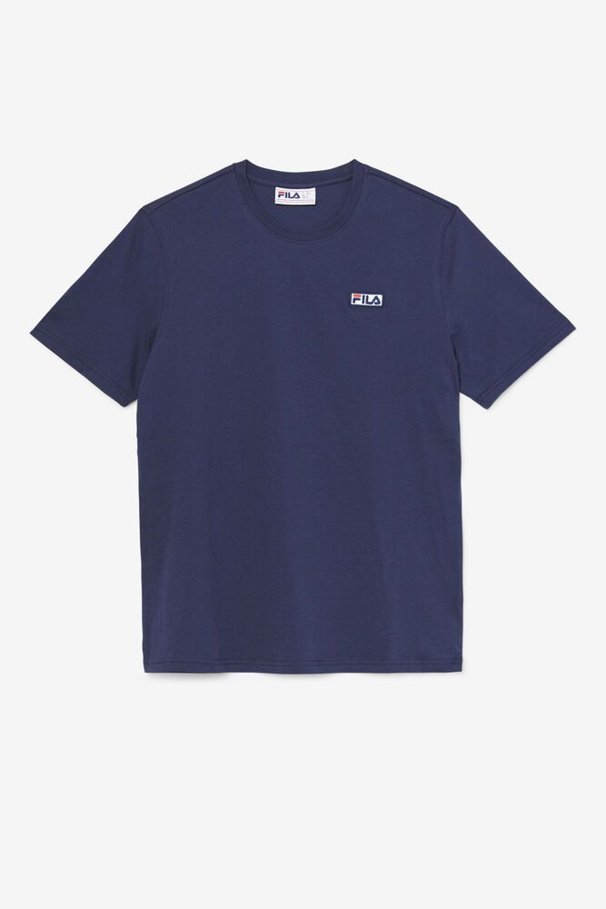 Fila T-Shirt Mens Navy - Skylar - Philippines 7062518-YK